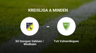 Das Spiel zwischen der SG Gorspen-Vahlsen / Windheim und dem TuS Volmerdingsen endet unentschieden