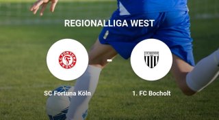Remis im Duell zwischen der SC Fortuna Köln und dem 1. FC Bocholt