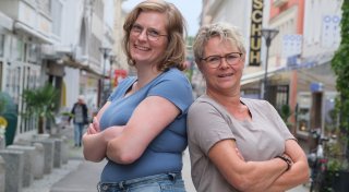Diese Einzelhändlerinnen trotzen der Baustelle in der Bad Oeynhausener Innenstadt