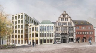 So soll es künftig am Paderborner Marienplatz aussehen - Stadthaus bekommt Dachterrasse