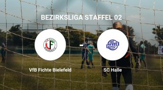 Der VfB Fichte Bielefeld gegen das Team der SC Halle