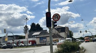 Dauerrot auf dem Linksabbieger an der Mindener Straße in Bad Oeynhausen