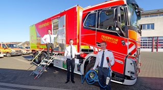 Erster vollelektrischer Lastwagen ist jetzt bei der Feuerwehr Paderborn im Einsatz