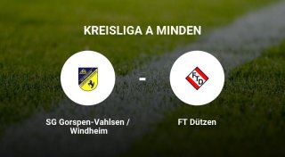 Das Match zwischen der SG Gorspen-Vahlsen/Windheim und der FT Dützen endet unentschieden