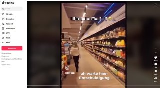 Versteckte Kamera im Supermarkt: Bielefelderin wird bei Tiktok bloßgestellt