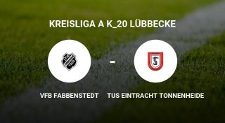 TuS Eintracht Tonnenheide verbucht knappen Erfolg gegen VfB Fabbenstedt