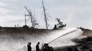 Leichte Entwarnung bei Waldbrand in Thüringen