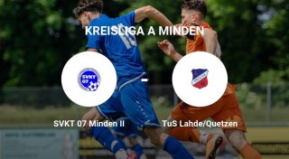 SVKT 07 Minden II erzielt knappen Erfolg gegen TuS Lahde-Quetzen