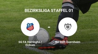 Remis im Duell zwischen der SG FA Herringhs./Eickum und dem BV Stift Quernheim