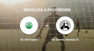 Heimniederlage auf dem Sportplatz am Eichewäldchen 1 - SC GW Espeln ergibt sich der SG Oberes Almetal 23