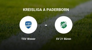Das Spiel zwischen dem TSV Wewer und dem SV 21 Büren endet unentschieden