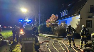 Kellerbrand an der Schweichelner Straße in Löhne
