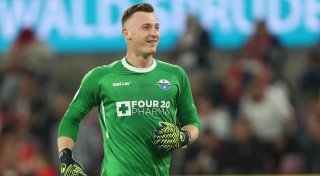 Paderborns Torwart Markus Schubert erlebt ein entspanntes SCP-Ligadebüt