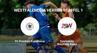Spannender Kampf zwischen dem FC Preußen Espelkamp und dem Spielverein Westfalia Soest