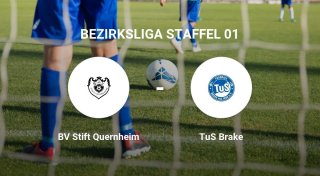Das Match zwischen dem BV Stift Quernheim und dem TuS Brake endet unentschieden