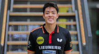Dang Qiu im Endspiel des Frankfurter Tischtennis-Turniers