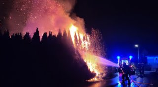 Fünf Einsätze in einer Nacht: Mehrere Heckenbrände in Bad Oeynhausen