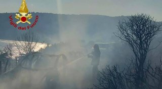 Brand auf Sardinien: Badegäste fliehen vor Feuer