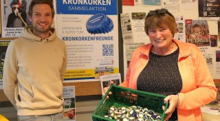 Bei Edeka in Preußisch Oldendorfer werden Kronkorken für den guten Zweck gesammelt