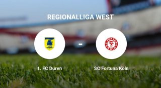 Spannender Kampf zwischen dem 1. FC Düren und der SC Fortuna Köln