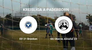Spannender Kampf zwischen dem SV 21 Brenken und der SG Oberes Almetal 23