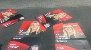 Auf Halshöhe: Unbekannte zerschneiden Wahlplakate von Kandidatin aus Kirchlengern