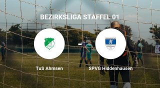 Remis im Duell zwischen dem TuS Ahmsen und dem SPVG Hiddenhausen