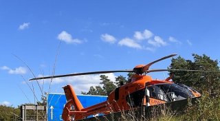 Unfall auf der A2: Rettungshubschrauber landet am Bielefelder Berg