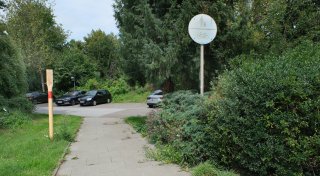 Krankenhauszufahrt in Bad Oeynhausen: Keine direkte Anbindung geplant
