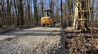 Planänderungen bei Radweg-Arbeiten im Werburger Wald in Spenge