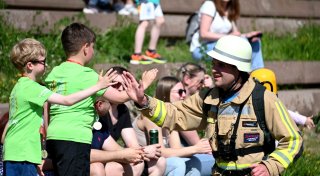 Ob in Sportdress oder Uniform: Zehnter Feuerwehrlauf in Höxter