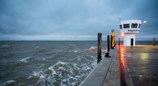 Erster Herbststurm an der Küste - keine Fahrt nach Helgoland