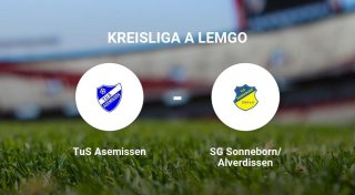Remis im Duell zwischen dem TuS Asemissen und der SG Sonneborn/Alverdissen