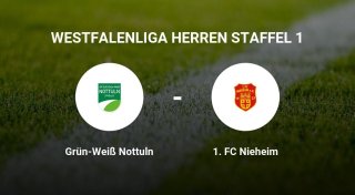 Das Match zwischen dem Grün-Weiß Nottuln und dem 1. FC Nieheim endet unentschieden