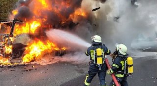 Brennender Lkw: A2 Richtung Hannover bei Vlotho-West ist wieder frei