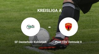 Heimniederlage auf dem Sportplatz Kohlstädt - SF Oesterholz-Kohlstädt ergibt sich dem Post TSV Detmold II