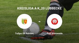 TuS Stemwede unterliegt gegen TuSpo 09 Rahden