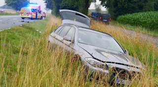Sechs Autofahrer bei zwei Verkehrsunfällen auf der B64 verletzt