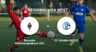 Die Borussia Mönchengladbach U23 gegen das Team der FC Schalke 04 U23