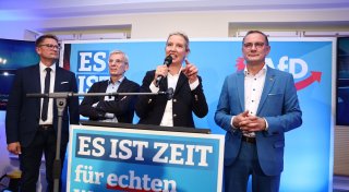 AfD-Wahlparty mit Abschiebe-Lied - Protestdemonstration