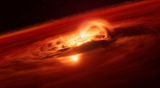 Planet verschlingt Gas in Rekordtempo