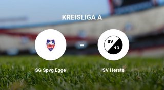 Das Match zwischen der SG Spvg Egge und dem SV Herste endet unentschieden
