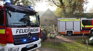 Drei Verletzte bei Brand neben dem Delbrücker Tierpark Nadermann