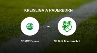 Das Match zwischen dem SC GW Espeln und den SF DJK Mastbruch II endet unentschieden
