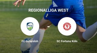 Das Spiel zwischen dem FC Gütersloh und der SC Fortuna Köln endet unentschieden