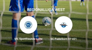 Das Spiel zwischen dem VfL Sportfreunde Lotte und dem SC Paderborn 07 U21 endet unentschieden