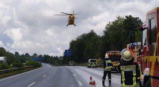 Unfall auf der A2 nach Aquaplaning sorgte für Vollsperrung