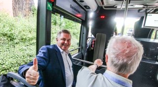 Probetour im autonomen Bus durch Herford: „Ich habe mich komplett sicher gefühlt“