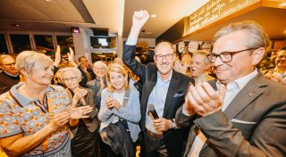 Eindrücke vom Paderborner Wahlabend: Stefan-Oliver Strate schnappt sich den Sieg