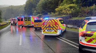 32-jähriger Steinheimer schwebt nach Unfall auf der B1 bei Horn in Lebensgefahr